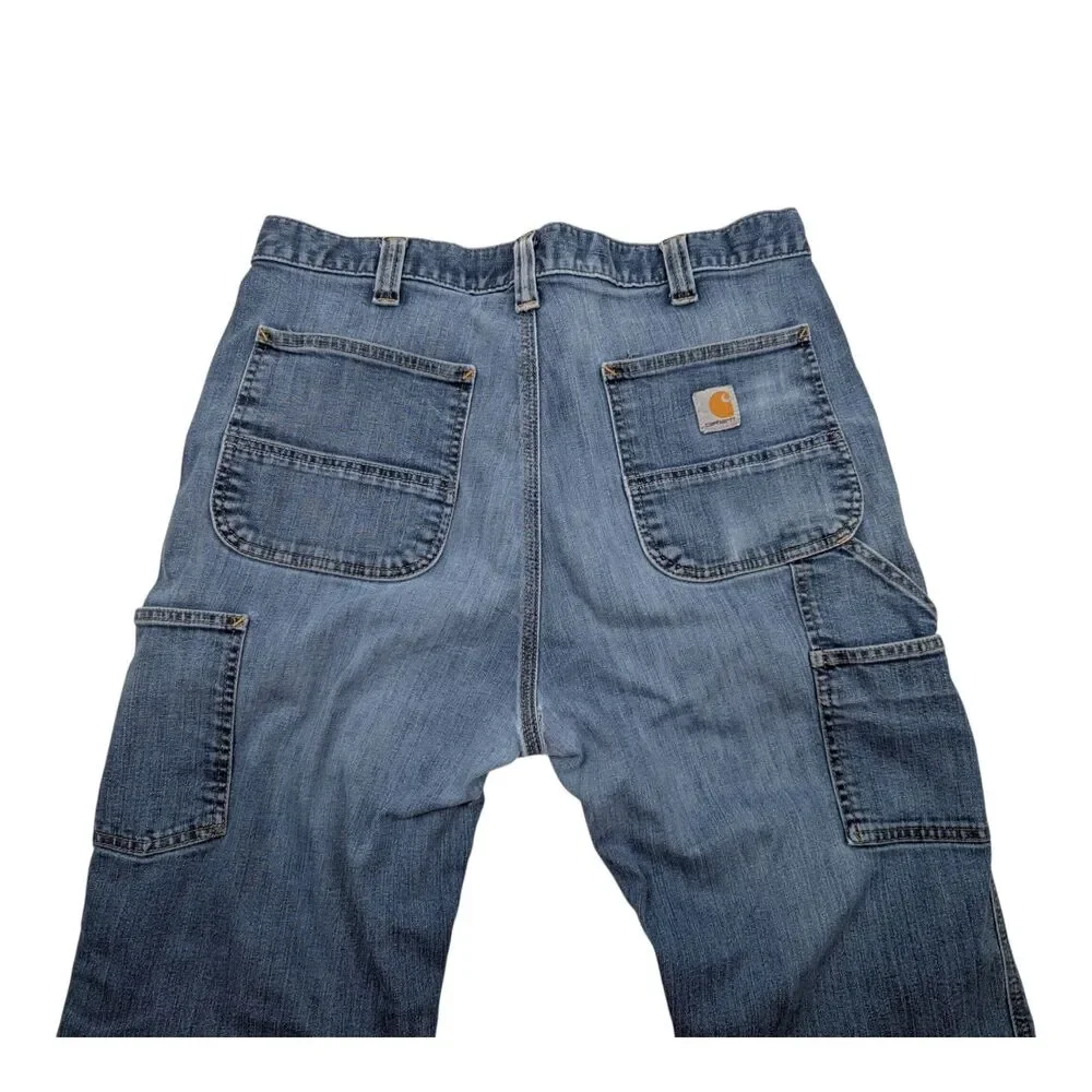 Carhartt‎ Carpenter Jeans Men’s 36x36 Relaxed Fit Denim Blue Workwear distressed